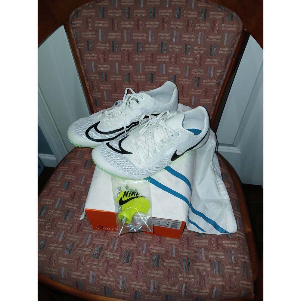 Mew Men's 8 Wonen's 9.5 Zoom Ja Fly 4 White Black Bright Spruce DR2741-102 - Picture 3 of 8